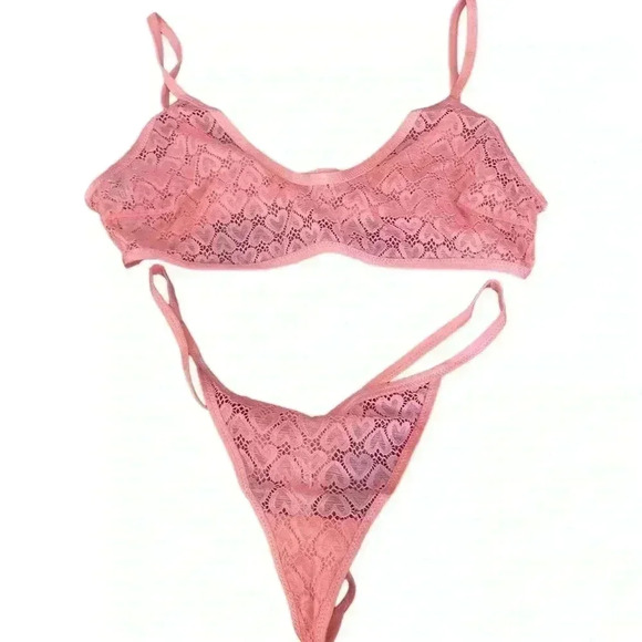 New Intimately Free People Lace Bralette And Thong Set - Picture 2 of 4